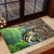 Personalized Bass Fishing Design Rubber Doormat Leaping Fish Graphic and Camouflage Green Water Splash Print - Wonder Print Shop