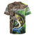 Personalized Bass Fishing Design Rugby Jersey Leaping Fish Graphic and Camouflage Green Water Splash Print - Wonder Print Shop