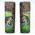 Personalized Bass Fishing Design Skinny Tumbler Leaping Fish Graphic and Camouflage Green Water Splash Print - Wonder Print Shop
