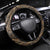 Bass Fishing Design Steering Wheel Cover Leaping Fish Graphic and Camouflage Green Water Splash Print - Wonder Print Shop
