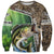 Personalized Bass Fishing Design Sweatshirt Leaping Fish Graphic and Camouflage Green Water Splash Print - Wonder Print Shop