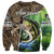 Personalized Bass Fishing Design Sweatshirt Leaping Fish Graphic and Camouflage Green Water Splash Print - Wonder Print Shop