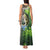 Personalized Bass Fishing Design Tank Maxi Dress Leaping Fish Graphic and Camouflage Green Water Splash Print - Wonder Print Shop
