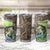 Personalized Bass Fishing Design Tumbler Cup Leaping Fish Graphic and Camouflage Green Water Splash Print - Wonder Print Shop
