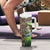Personalized Bass Fishing Design Tumbler With Handle Leaping Fish Graphic and Camouflage Green Water Splash Print - Wonder Print Shop
