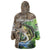 Personalized Bass Fishing Design Wearable Blanket Hoodie Leaping Fish Graphic and Camouflage Green Water Splash Print - Wonder Print Shop