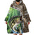 Personalized Bass Fishing Design Wearable Blanket Hoodie Leaping Fish Graphic and Camouflage Green Water Splash Print - Wonder Print Shop
