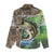 Personalized Bass Fishing Design Women Casual Shirt Leaping Fish Graphic and Camouflage Green Water Splash Print - Wonder Print Shop