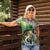 Personalized Bass Fishing Design Women Polo Shirt Leaping Fish Graphic and Camouflage Green Water Splash Print - Wonder Print Shop