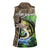 Personalized Bass Fishing Design Women Sleeveless Polo Shirt Leaping Fish Graphic and Camouflage Green Water Splash Print - Wonder Print Shop