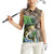 Personalized Bass Fishing Design Women Sleeveless Polo Shirt Leaping Fish Graphic and Camouflage Green Water Splash Print - Wonder Print Shop