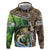 Personalized Bass Fishing Design Zip Hoodie Leaping Fish Graphic and Camouflage Green Water Splash Print - Wonder Print Shop