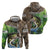 Personalized Bass Fishing Design Zip Hoodie Leaping Fish Graphic and Camouflage Green Water Splash Print - Wonder Print Shop