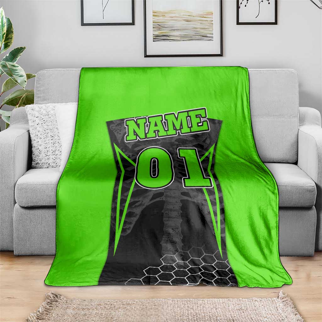 Personalized Skeleton Racing Blanket Cool Bone Motorcycle Motocross Off-Road Riders Racewear - Wonder Print Shop