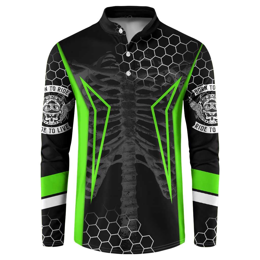 Personalized Skeleton Racing Button Sweatshirt Cool Bone Motorcycle Motocross Off-Road Riders Racewear - Wonder Print Shop