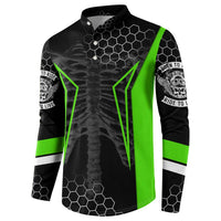 Personalized Skeleton Racing Button Sweatshirt Cool Bone Motorcycle Motocross Off-Road Riders Racewear - Wonder Print Shop