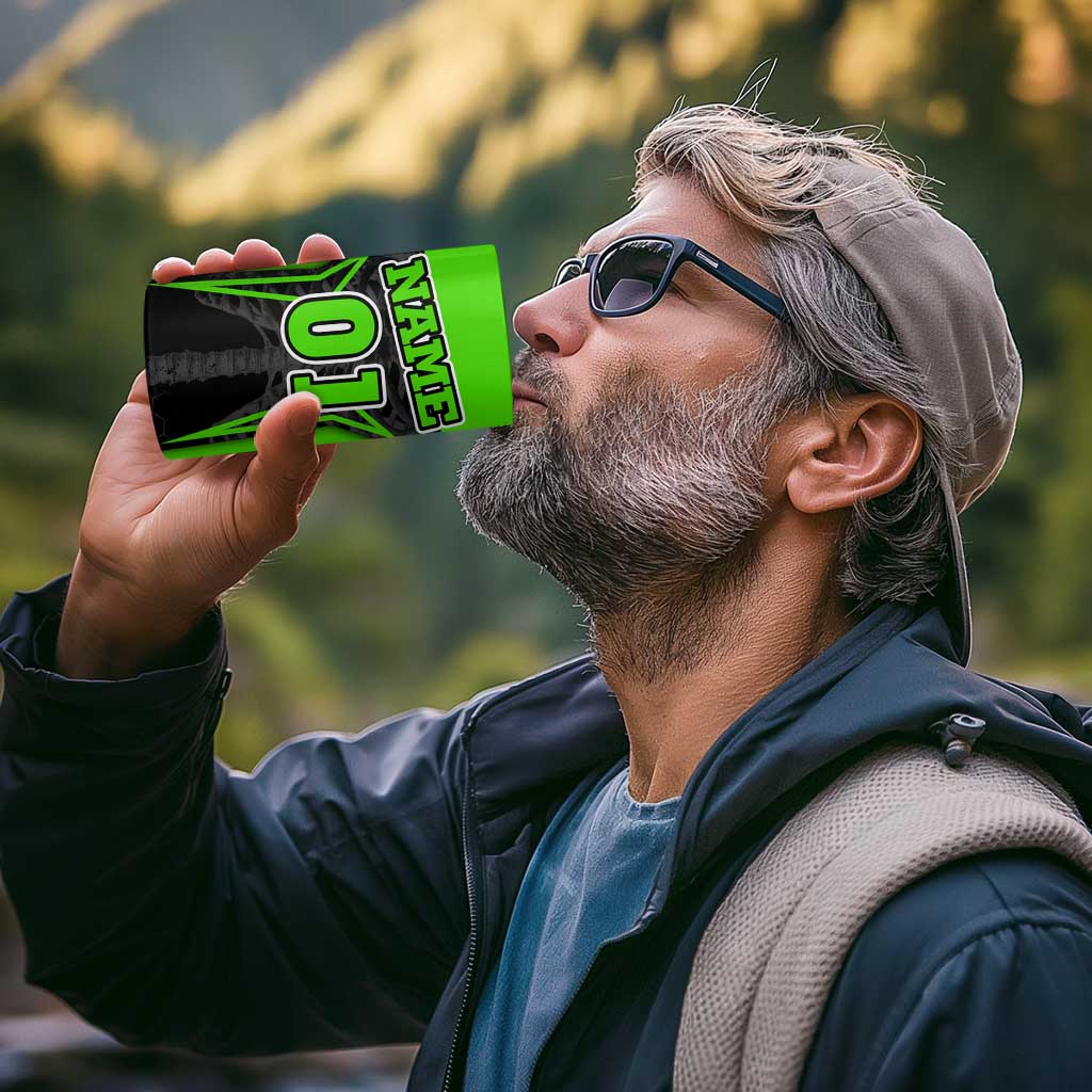 Personalized Skeleton Racing 4 in 1 Can Cooler Tumbler Cool Bone Motorcycle Motocross Off-Road Riders Racewear - Wonder Print Shop