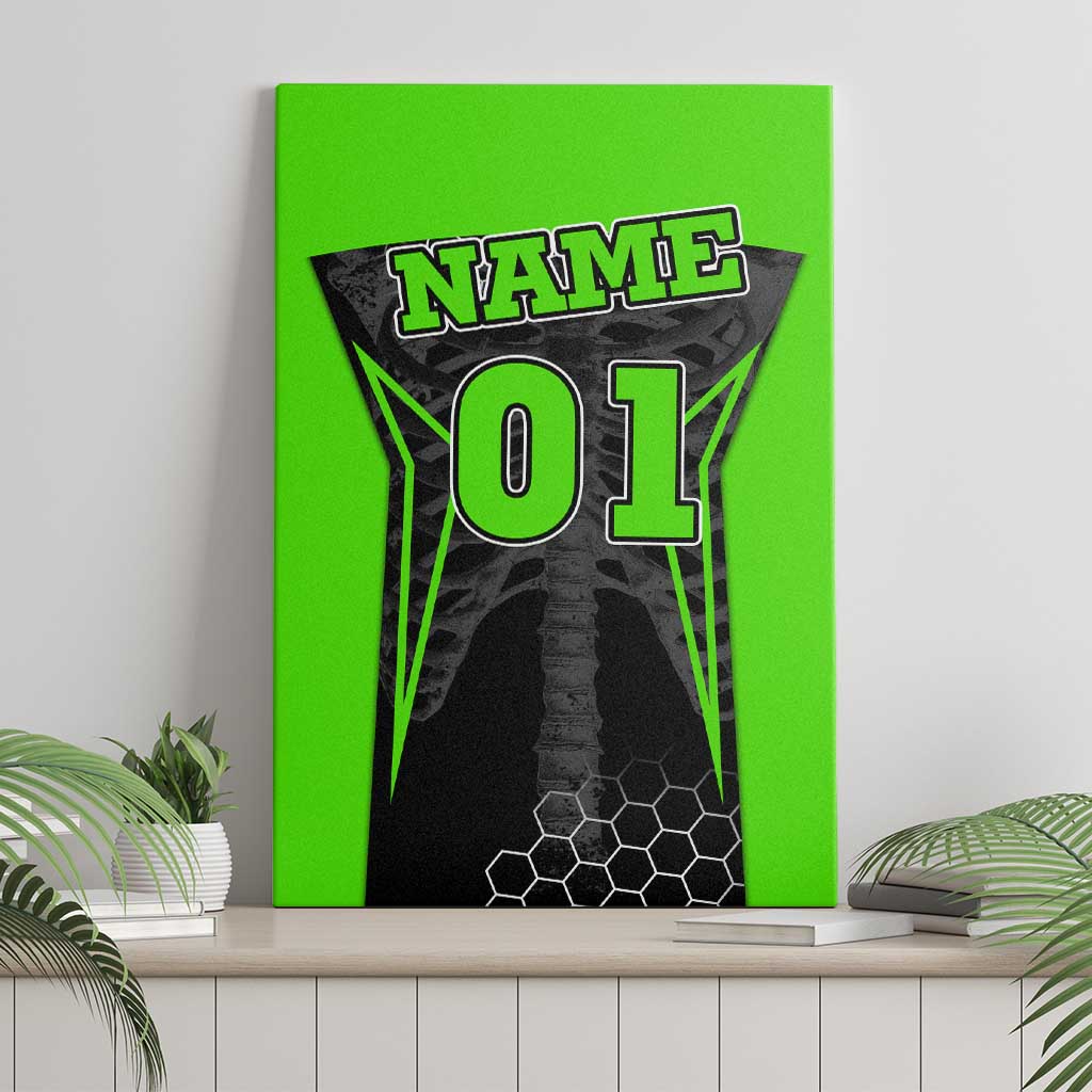 Personalized Skeleton Racing Canvas Wall Art Cool Bone Motorcycle Motocross Off-Road Riders Racewear - Wonder Print Shop