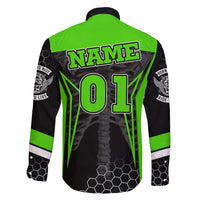 Personalized Skeleton Racing Family Matching Long Sleeve Bodycon Dress and Hawaiian Shirt Cool Bone Motorcycle Motocross Off-Road Riders Racewear - Wonder Print Shop