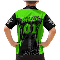 Personalized Skeleton Racing Family Matching Mermaid Dress and Hawaiian Shirt Cool Bone Motorcycle Motocross Off-Road Riders Racewear - Wonder Print Shop