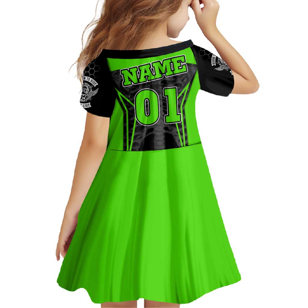 Personalized Skeleton Racing Family Matching Mermaid Dress and Hawaiian Shirt Cool Bone Motorcycle Motocross Off-Road Riders Racewear - Wonder Print Shop