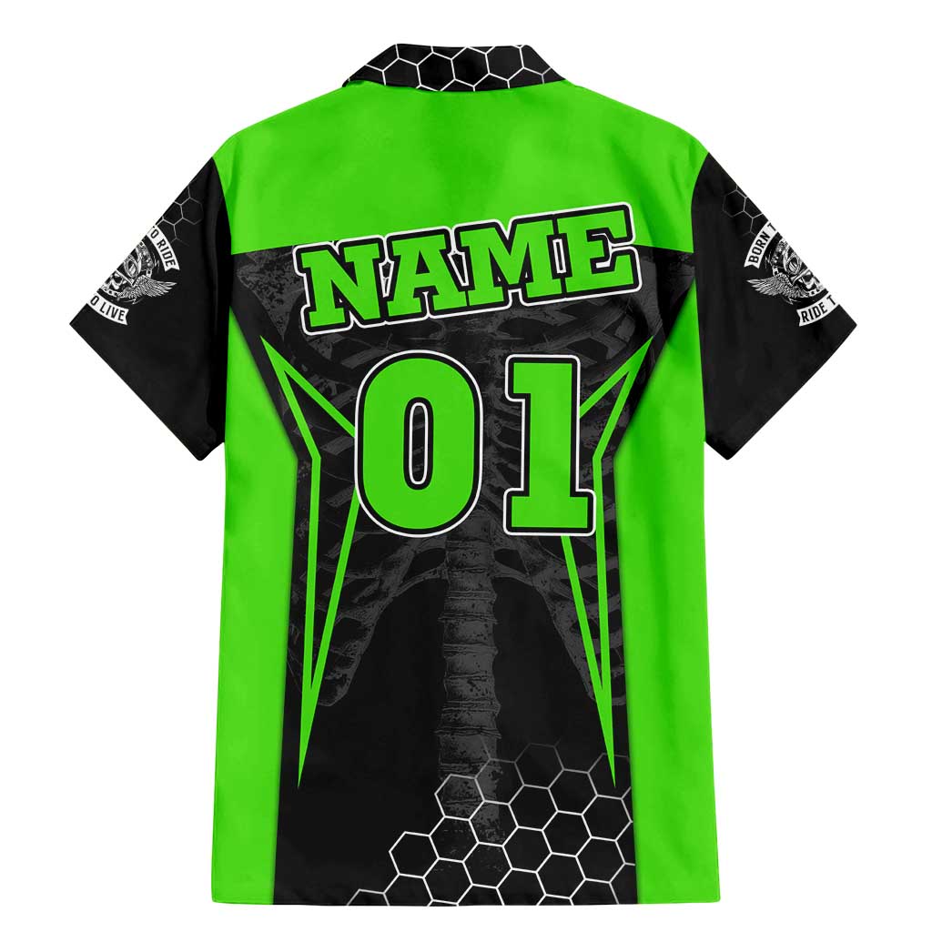 Personalized Skeleton Racing Family Matching Mermaid Dress and Hawaiian Shirt Cool Bone Motorcycle Motocross Off-Road Riders Racewear - Wonder Print Shop