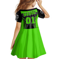 Personalized Skeleton Racing Family Matching Off The Shoulder Long Sleeve Dress and Hawaiian Shirt Cool Bone Motorcycle Motocross Off-Road Riders Racewear - Wonder Print Shop