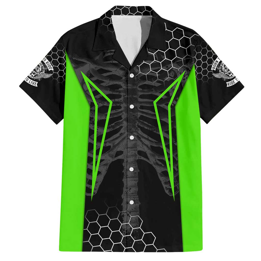 Personalized Skeleton Racing Family Matching Puletasi and Hawaiian Shirt Cool Bone Motorcycle Motocross Off-Road Riders Racewear - Wonder Print Shop