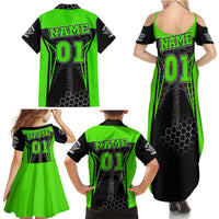 Personalized Skeleton Racing Family Matching Summer Maxi Dress and Hawaiian Shirt Cool Bone Motorcycle Motocross Off-Road Riders Racewear - Wonder Print Shop