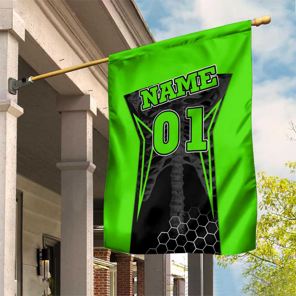 Personalized Skeleton Racing Garden Flag Cool Bone Motorcycle Motocross Off-Road Riders Racewear - Wonder Print Shop