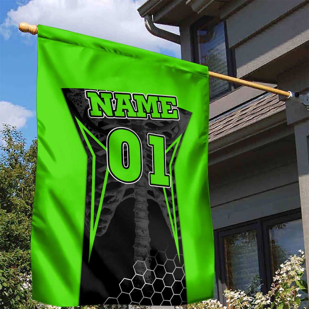 Personalized Skeleton Racing Garden Flag Cool Bone Motorcycle Motocross Off-Road Riders Racewear - Wonder Print Shop