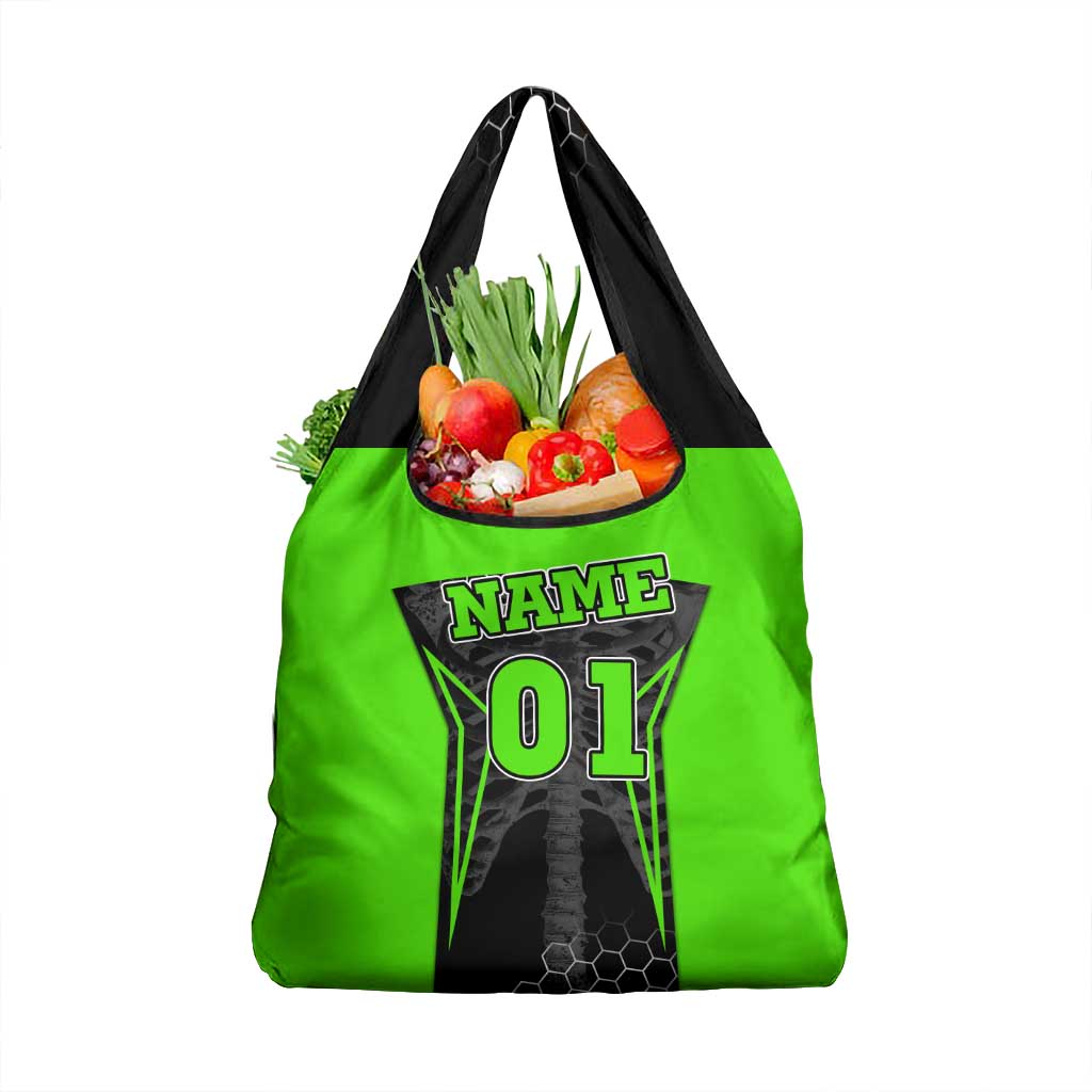 Personalized Skeleton Racing Grocery Bag Cool Bone Motorcycle Motocross Off-Road Riders Racewear - Wonder Print Shop