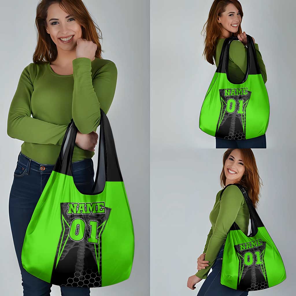 Personalized Skeleton Racing Grocery Bag Cool Bone Motorcycle Motocross Off-Road Riders Racewear - Wonder Print Shop
