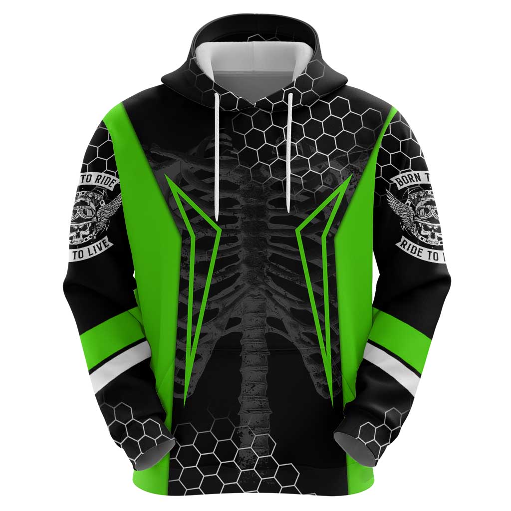 Personalized Skeleton Racing Hoodie Cool Bone Motorcycle Motocross Off-Road Riders Racewear - Wonder Print Shop