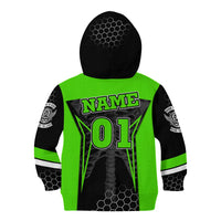Personalized Skeleton Racing Kid Hoodie Cool Bone Motorcycle Motocross Off-Road Riders Racewear - Wonder Print Shop