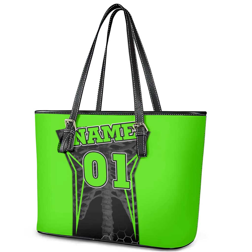 Personalized Skeleton Racing Leather Tote Bag Cool Bone Motorcycle Motocross Off-Road Riders Racewear - Wonder Print Shop