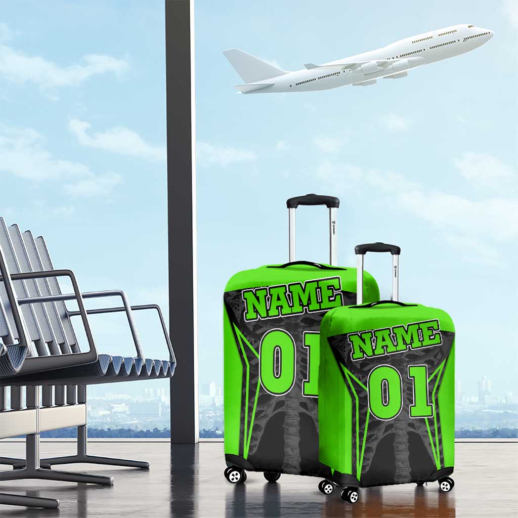 Personalized Skeleton Racing Luggage Cover Cool Bone Motorcycle Motocross Off-Road Riders Racewear - Wonder Print Shop