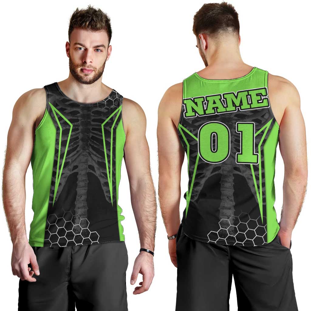 Personalized Skeleton Racing Men Tank Top Cool Bone Motorcycle Motocross Off-Road Riders Racewear - Wonder Print Shop