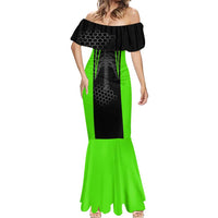 Personalized Skeleton Racing Mermaid Dress Cool Bone Motorcycle Motocross Off-Road Riders Racewear - Wonder Print Shop