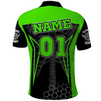 Personalized Skeleton Racing Polo Shirt Cool Bone Motorcycle Motocross Off-Road Riders Racewear - Wonder Print Shop