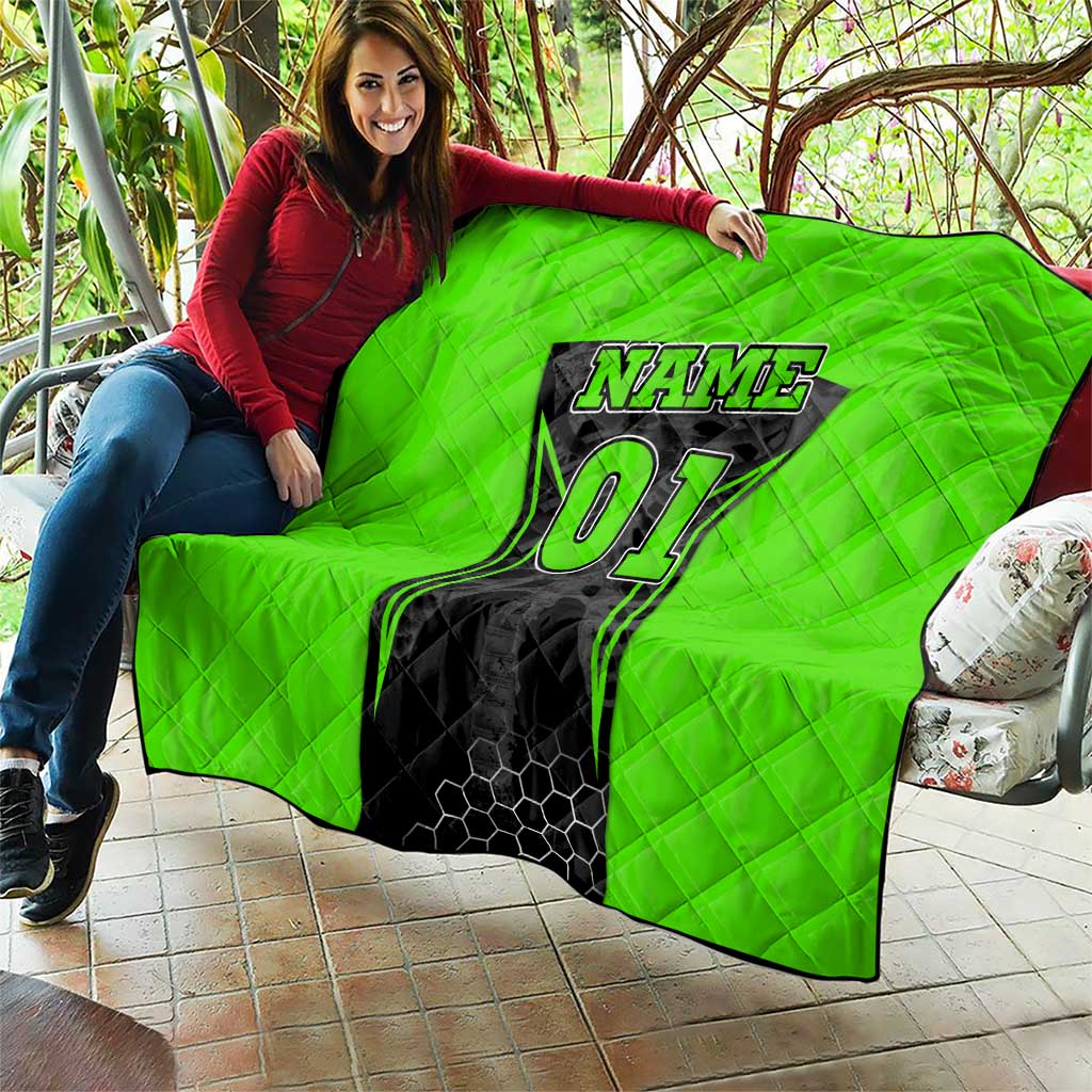 Personalized Skeleton Racing Quilt Cool Bone Motorcycle Motocross Off-Road Riders Racewear - Wonder Print Shop
