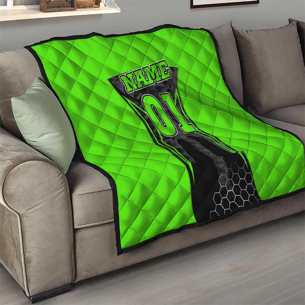 Personalized Skeleton Racing Quilt Cool Bone Motorcycle Motocross Off-Road Riders Racewear - Wonder Print Shop