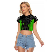 Personalized Skeleton Racing Raglan Cropped T Shirt Cool Bone Motorcycle Motocross Off-Road Riders Racewear - Wonder Print Shop