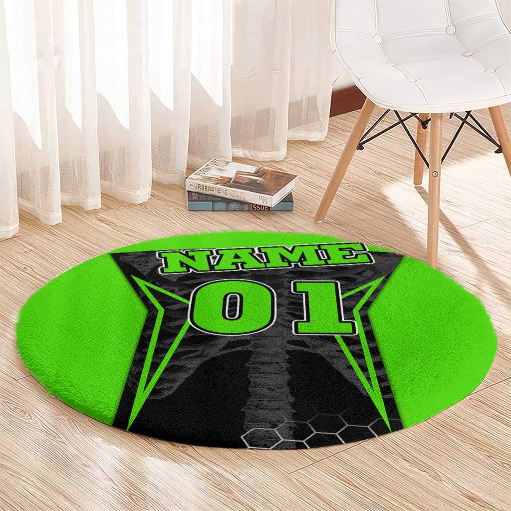 Personalized Skeleton Racing Round Carpet Cool Bone Motorcycle Motocross Off-Road Riders Racewear - Wonder Print Shop