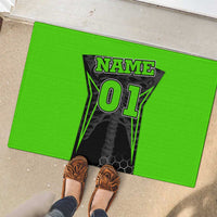 Personalized Skeleton Racing Rubber Doormat Cool Bone Motorcycle Motocross Off-Road Riders Racewear - Wonder Print Shop