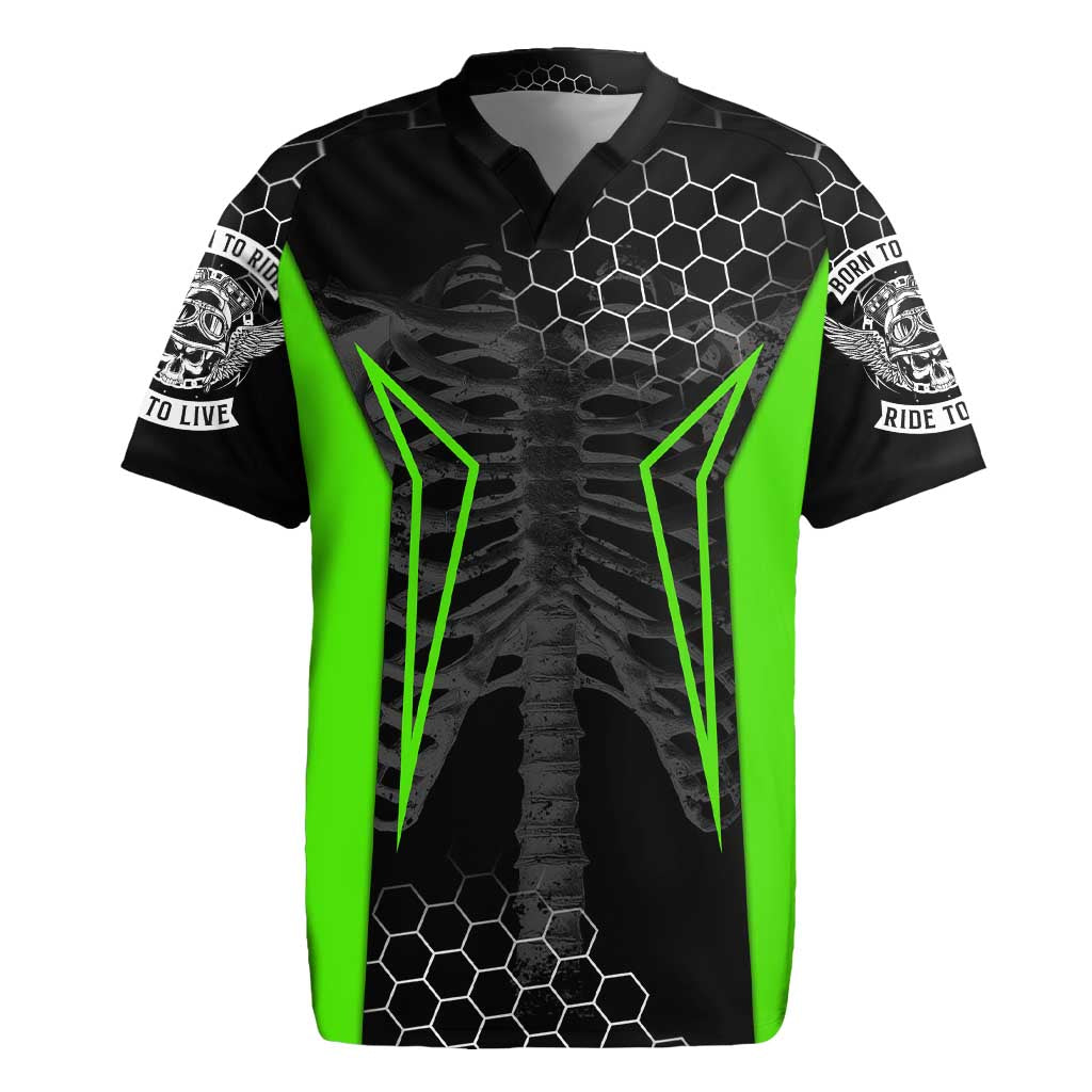 Personalized Skeleton Racing Rugby Jersey Cool Bone Motorcycle Motocross Off-Road Riders Racewear - Wonder Print Shop