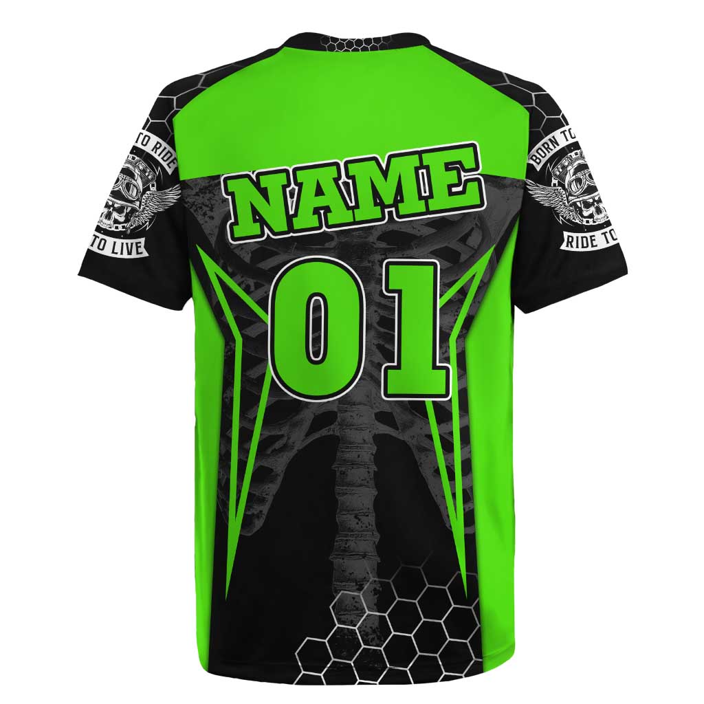 Personalized Skeleton Racing Rugby Jersey Cool Bone Motorcycle Motocross Off-Road Riders Racewear - Wonder Print Shop