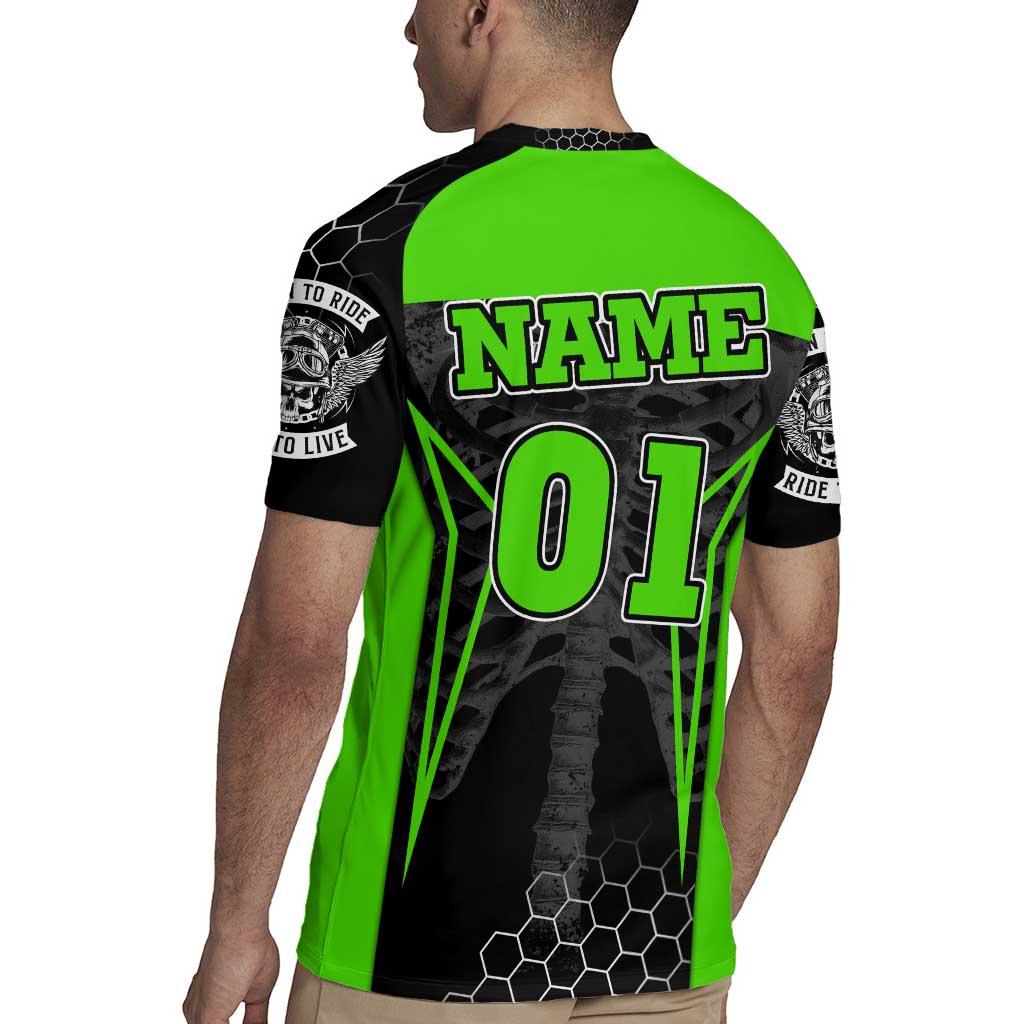 Personalized Skeleton Racing Rugby Jersey Cool Bone Motorcycle Motocross Off-Road Riders Racewear - Wonder Print Shop