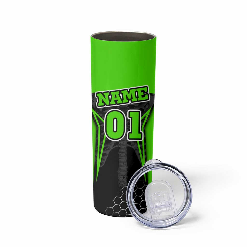 Personalized Skeleton Racing Skinny Tumbler Cool Bone Motorcycle Motocross Off-Road Riders Racewear - Wonder Print Shop