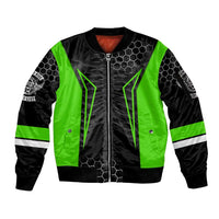 Personalized Skeleton Racing Sleeve Zip Bomber Jacket Cool Bone Motorcycle Motocross Off-Road Riders Racewear - Wonder Print Shop